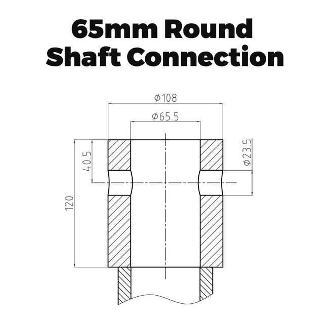 Tungsten 1.2m Auger Flight (65mm Round Shaft)
