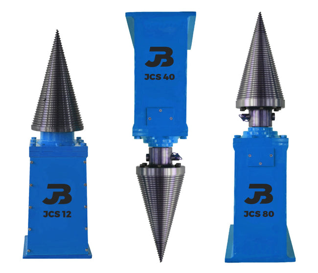 JCS 60 Hydraulic Cone Timber Splitter to fit Excavators, Telehandlers & More (75mm Square Shaft)