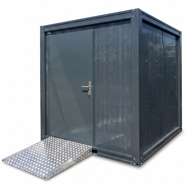 Prefab Disabled Mains Toilet Block - Anthracite