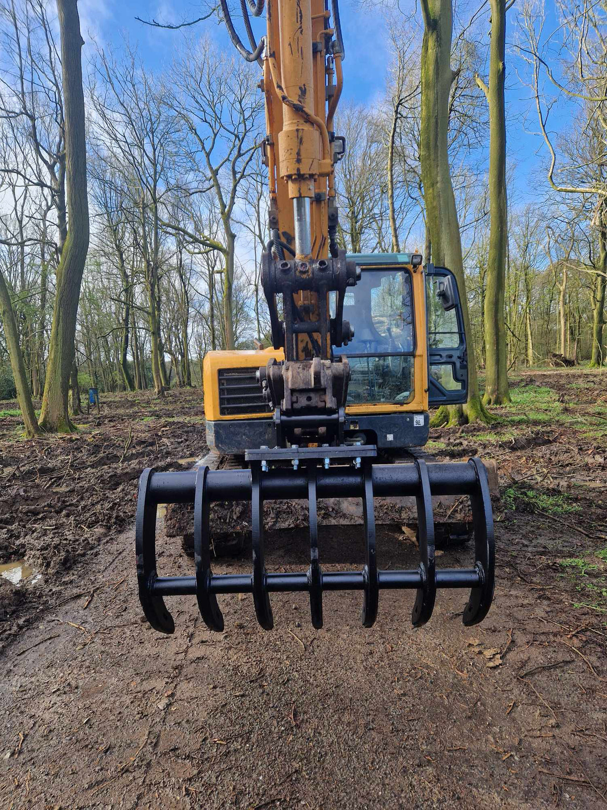 FR6-N Narrow Excavator Forestry Root Rake - 6-10 Tonne - 1250mm