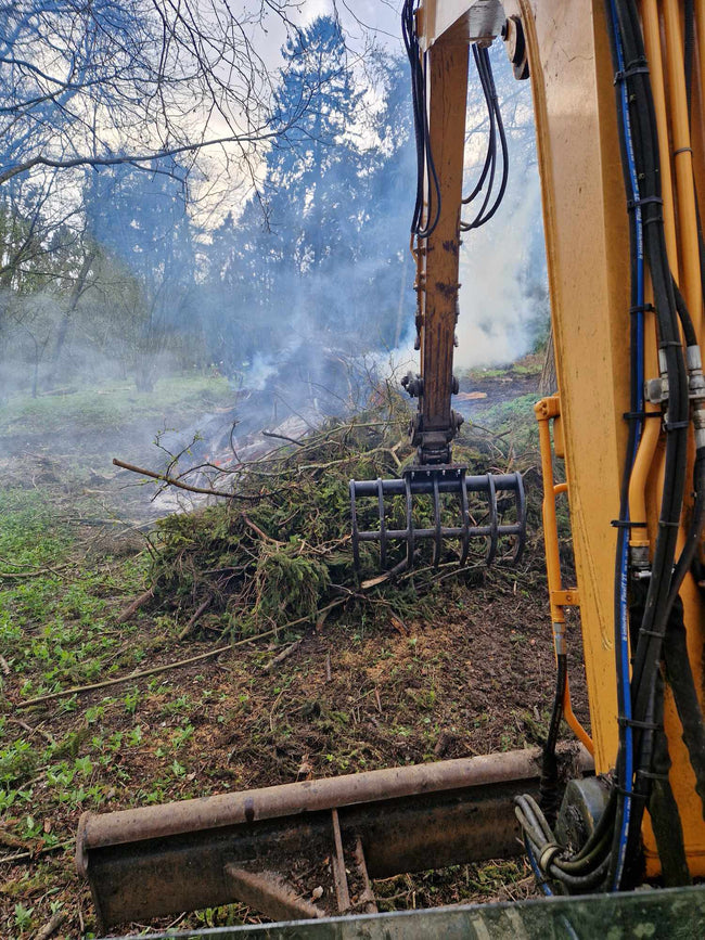 FR6-N Narrow Excavator Forestry Root Rake - 6-10 Tonne - 1250mm