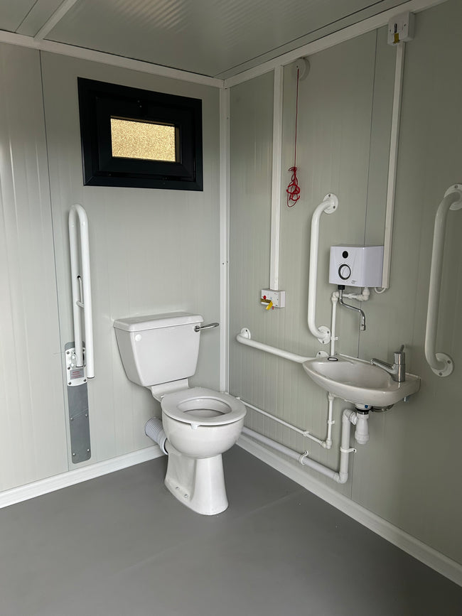 Prefab Disabled Mains Toilet Block - Anthracite