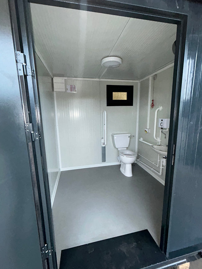 Prefab Disabled Mains Toilet Block - Anthracite