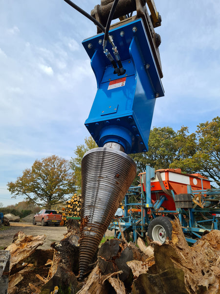 JCS 80 Heavy Duty Hydraulic Cone Timber Splitter to fit Excavators, Te ...