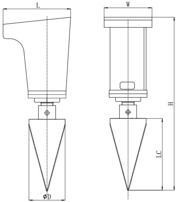 JCS 12 Hydraulic Cone Log Splitter to fit Mini-Excavators (56mm Round Shaft)