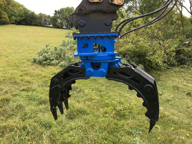 JT04 Hydraulic Rotating Excavator Rock Grapple - 6-10 Tonne