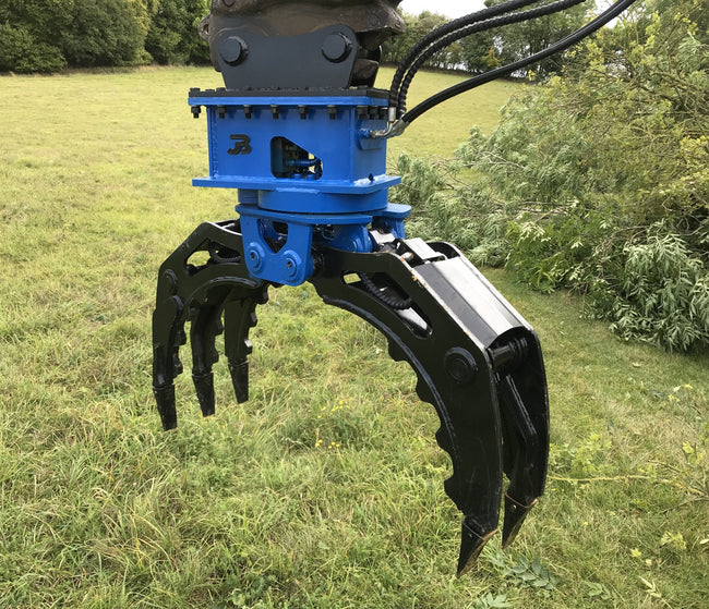JT04 Hydraulic Rotating Excavator Rock Grapple - 6-10 Tonne