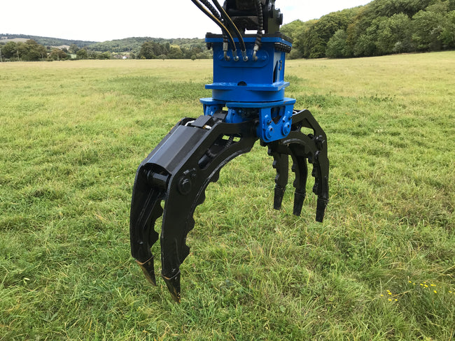 JT04 Hydraulic Rotating Excavator Rock Grapple - 6-10 Tonne