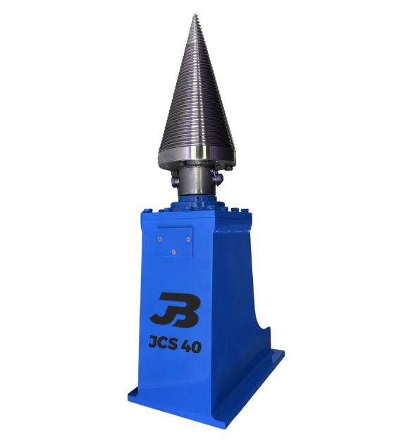 JCS 40 Hydraulic Cone Timber Splitter to fit Excavators, Telehandlers & More (65mm Round Shaft)