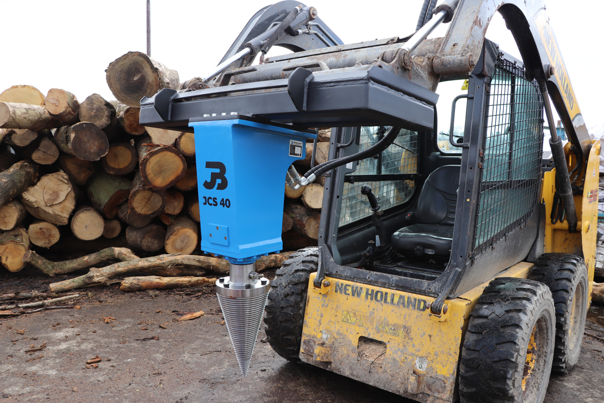JCS 40 Hydraulic Cone Timber Splitter to fit Excavators, Telehandlers & More