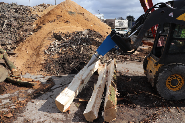 JCS 40 Hydraulic Cone Timber Splitter to fit Excavators, Telehandlers & More (65mm Round Shaft)