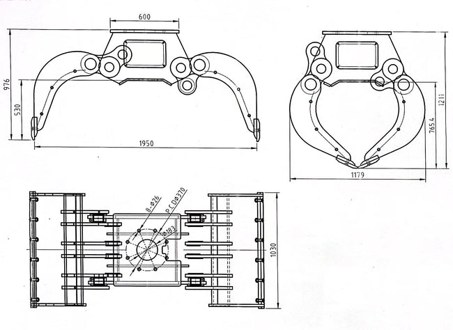 SG18 Fixed 2-Way Excavator Selector Grab - 18-28 Tonne