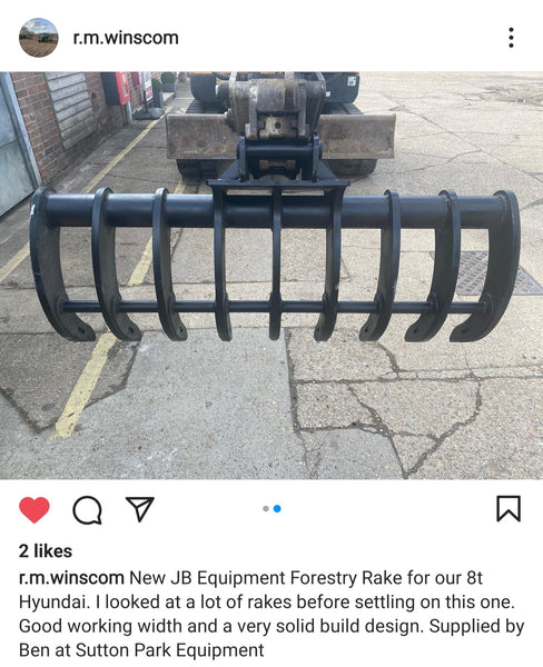Jrb Root Rakes FR6 Excavator Forestry Root Rake - 6-10 Tonne - 1550mm – JB Equipment Ltd