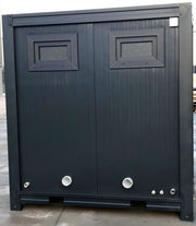 1+1 Prefab Double Mains Toilet Block - Anthracite